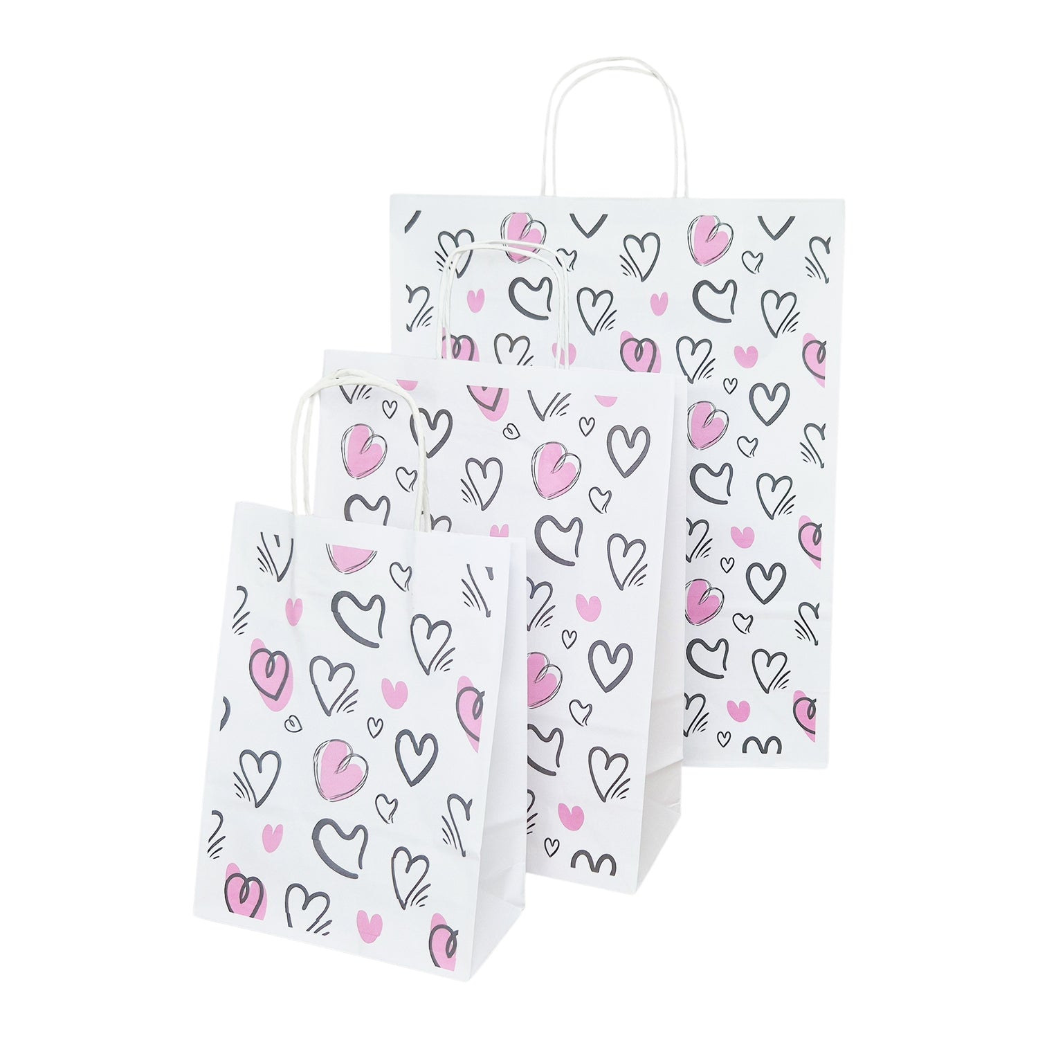 Pungă Hârtie Kraft cu Model 7 Love 32 x 41(H) x 12cm