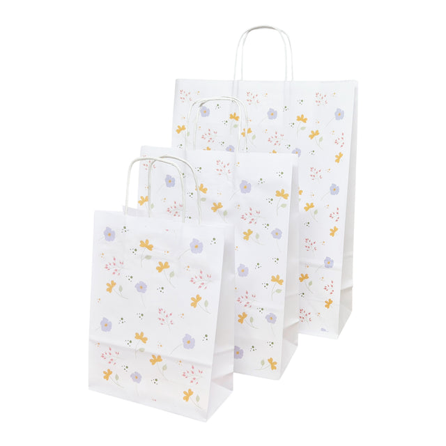 Pungă Hârtie Kraft cu Model 5 Floral 18 x 24(H) x 7cm