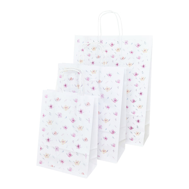 Kraft Paper Bag with Pattern 12 Floral 24 x 31(H) x 10cm