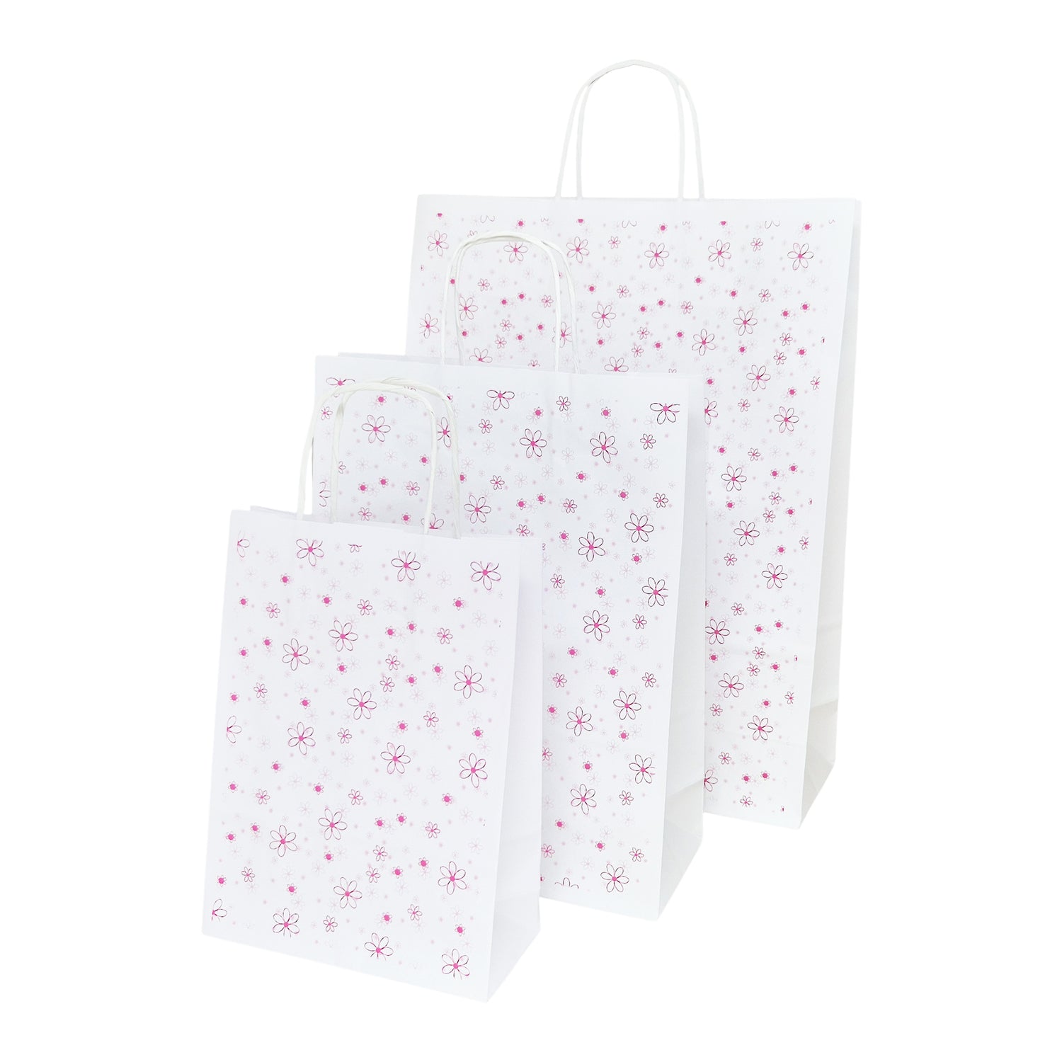 Pungă Hârtie Kraft cu Model 9 Floral 32 x 41(H) x 12cm