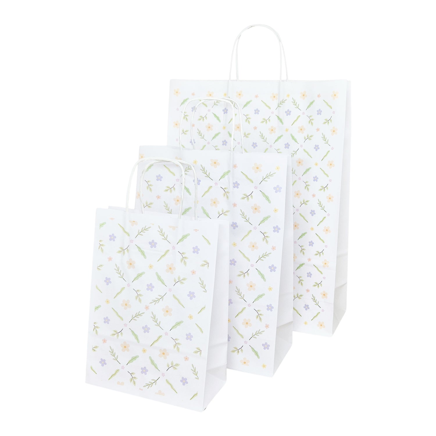 Pungă Hârtie Kraft cu Model 7 Floral 18 x 24(H) x 7cm