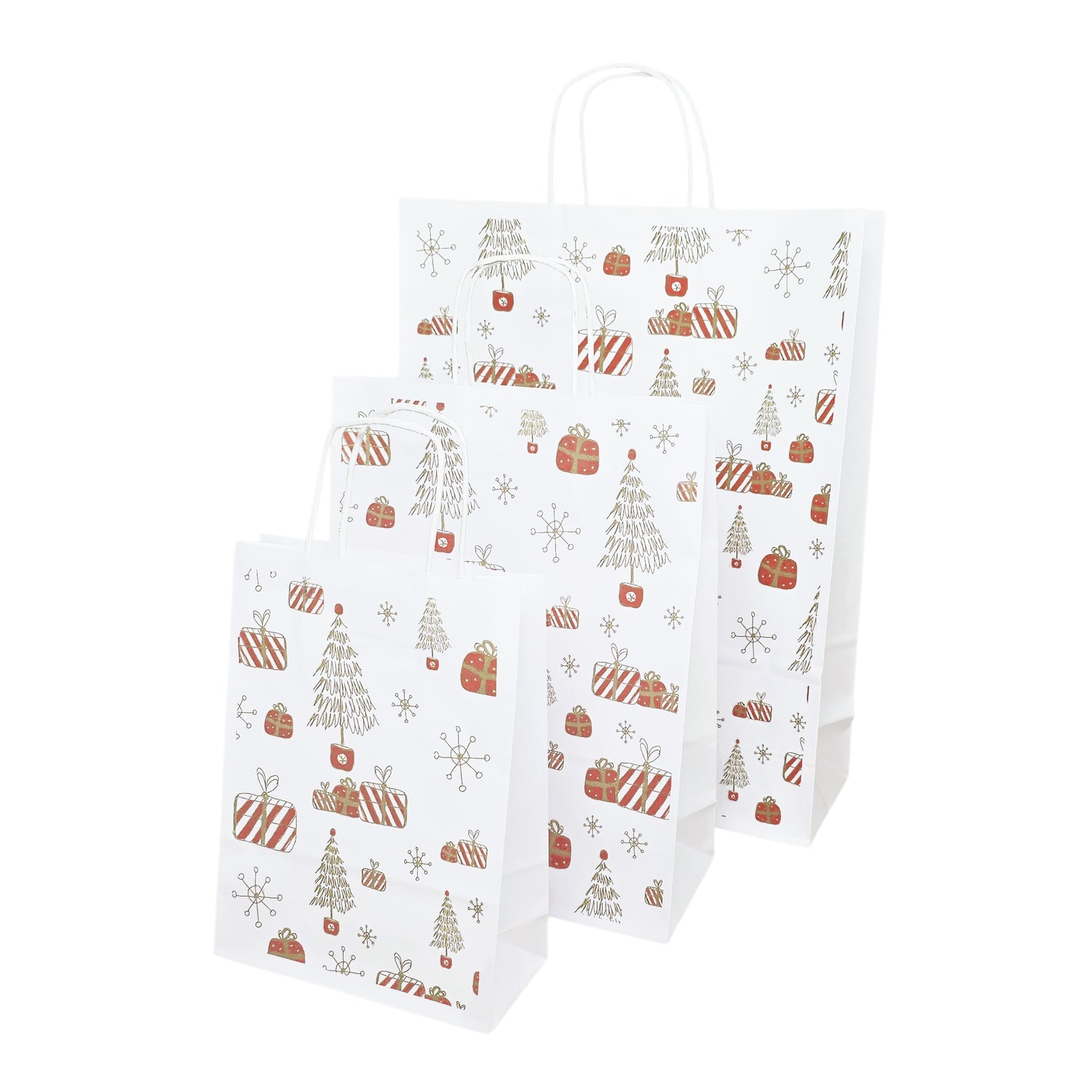 Pungă Hârtie Kraft cu Model 8 Crăciun 24 x 31(H) x 10cm