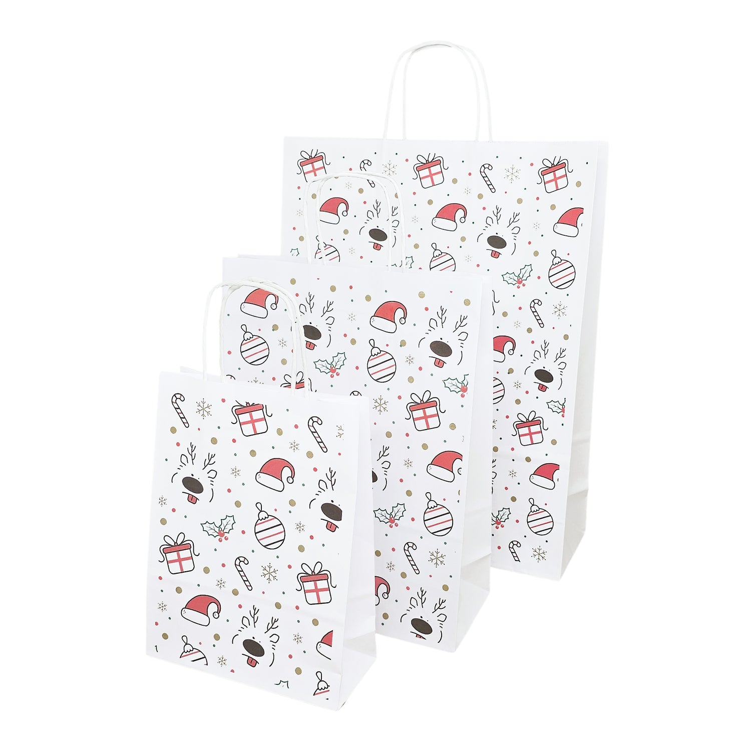 Pungă Hârtie Kraft cu Model 13 Crăciun 24 x 31(H) x 10cm