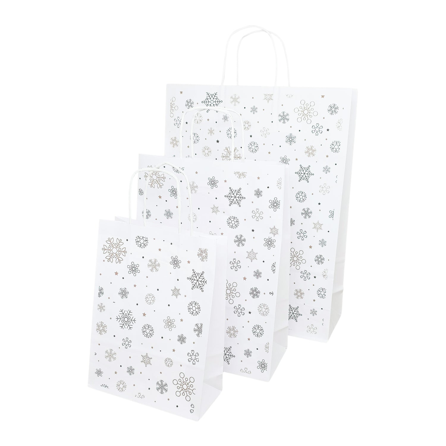 Pungă Hârtie Kraft cu Model 2 Crăciun 32 x 41(H) x 12cm