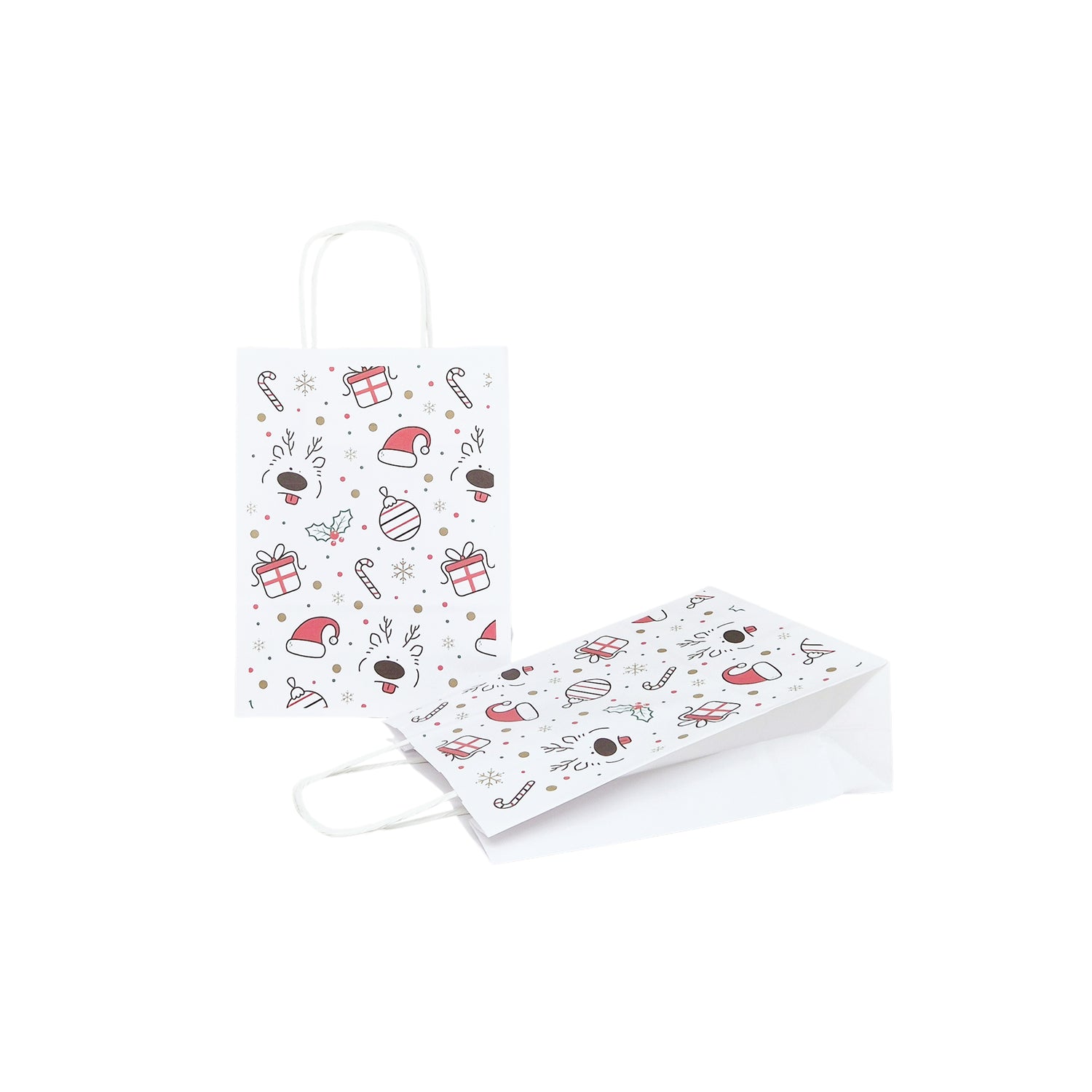 Pungă Hârtie Kraft cu Model 13 Crăciun 18 x 24(H) x 7cm