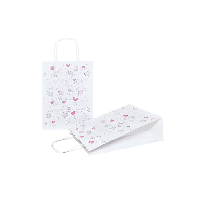 Hochwertiges Kraftpapier mit Modell 13, Blumenmuster, 18 x 24 (H) x 7 cm