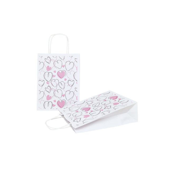 Hochwertiges Kraftpapier mit Modell 13, Blumenmuster, 18 x 24 (H) x 7 cm