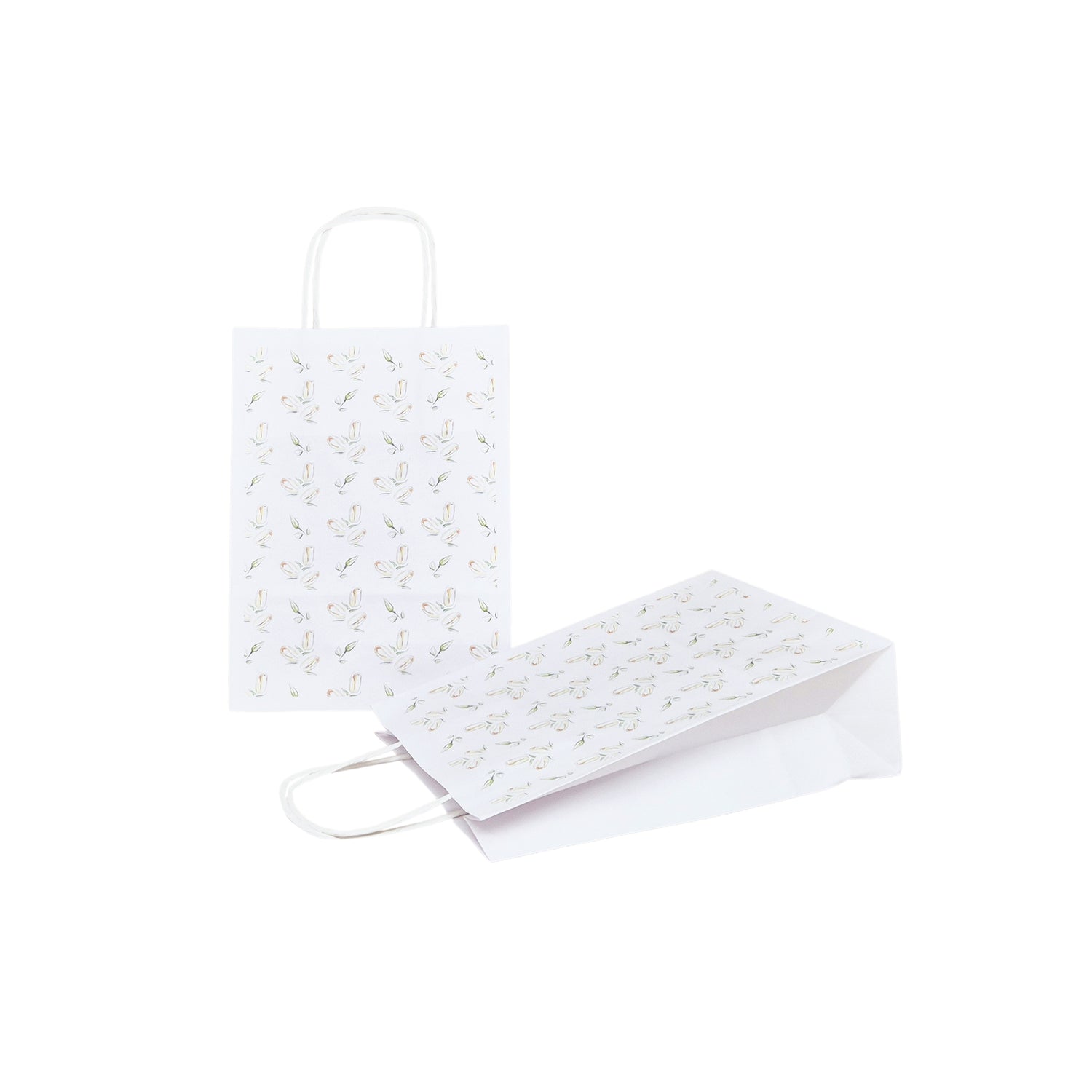 Pungă Hârtie Kraft cu Model 11 Floral 18 x 24(H) x 7cm