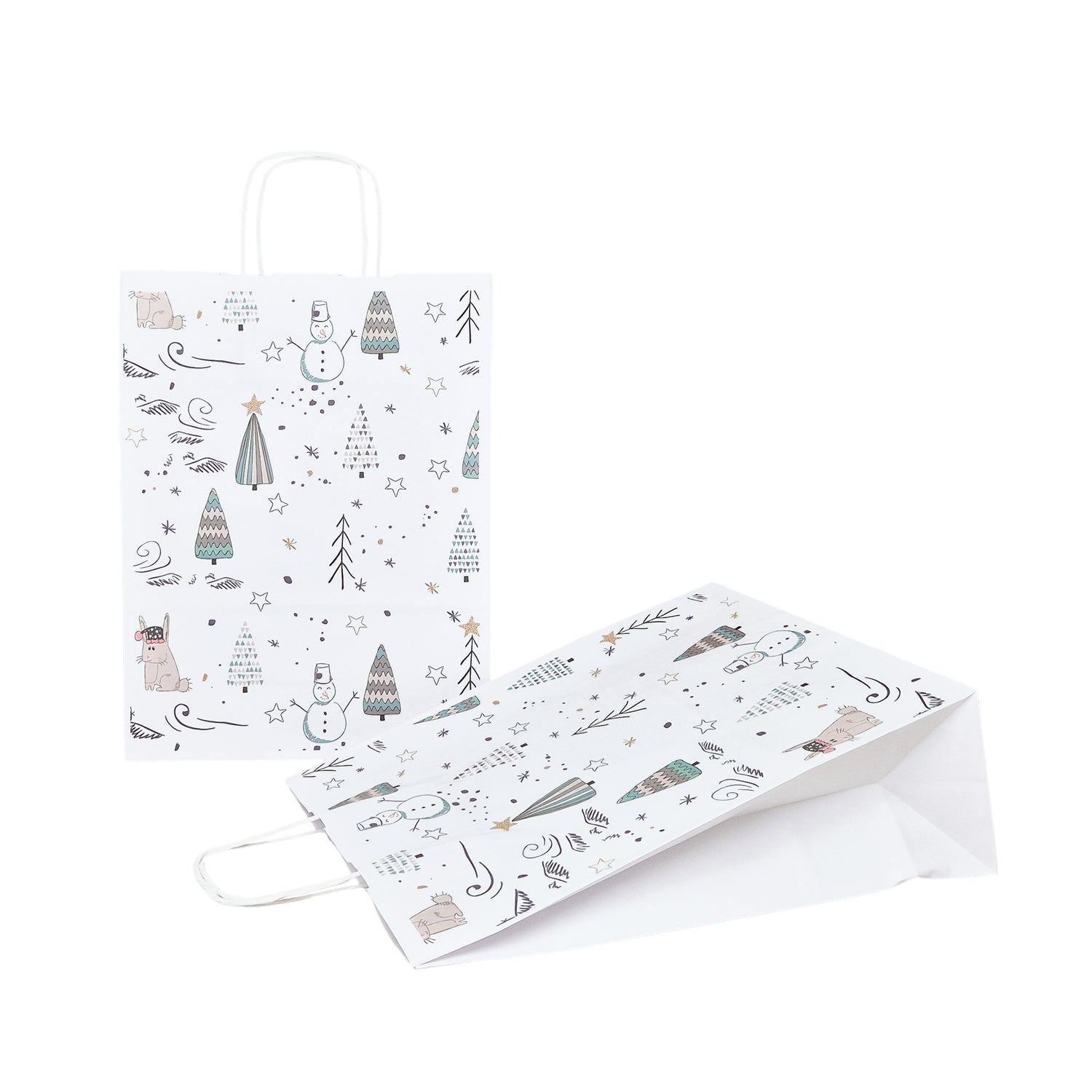 Pungă Hârtie Kraft cu Model 15 Crăciun 24 x 31(H) x 10cm