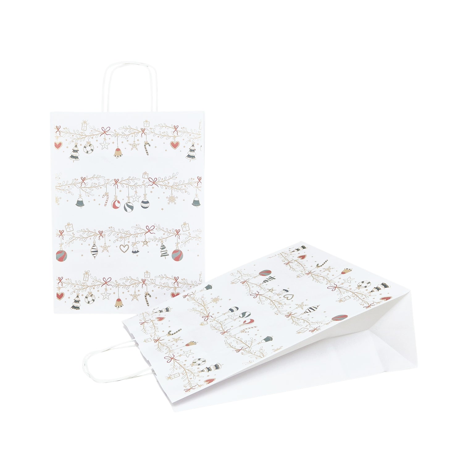 Pungă Hârtie Kraft cu Model 6 Crăciun 24 x 31(H) x 10cm