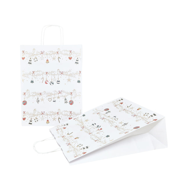 Pungă Hârtie Kraft cu Model 6 Crăciun 24 x 31(H) x 10cm