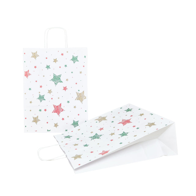 Pungă Hârtie Kraft cu Model 5 Crăciun 24 x 31(H) x 10cm