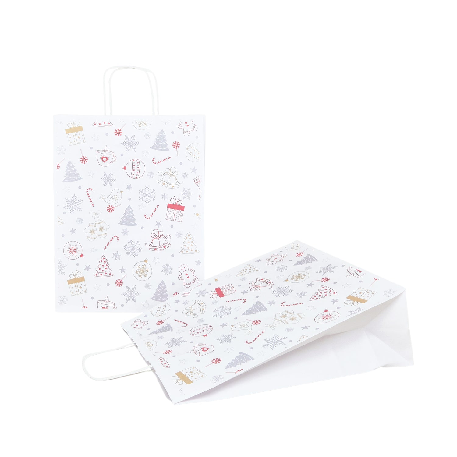 Pungă Hârtie Kraft cu Model 3 Crăciun 24 x 31(H) x 10cm