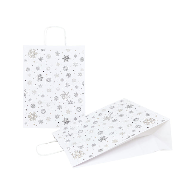 Pungă Hârtie Kraft cu Model 2 Crăciun 24 x 31(H) x 10cm