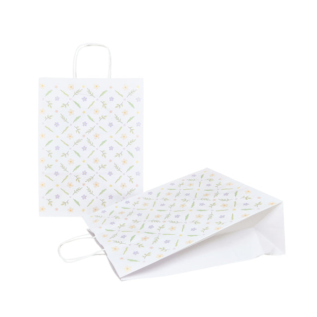 Pungă Hârtie Kraft cu Model 7 Floral 24 x 31(H) x 10cm