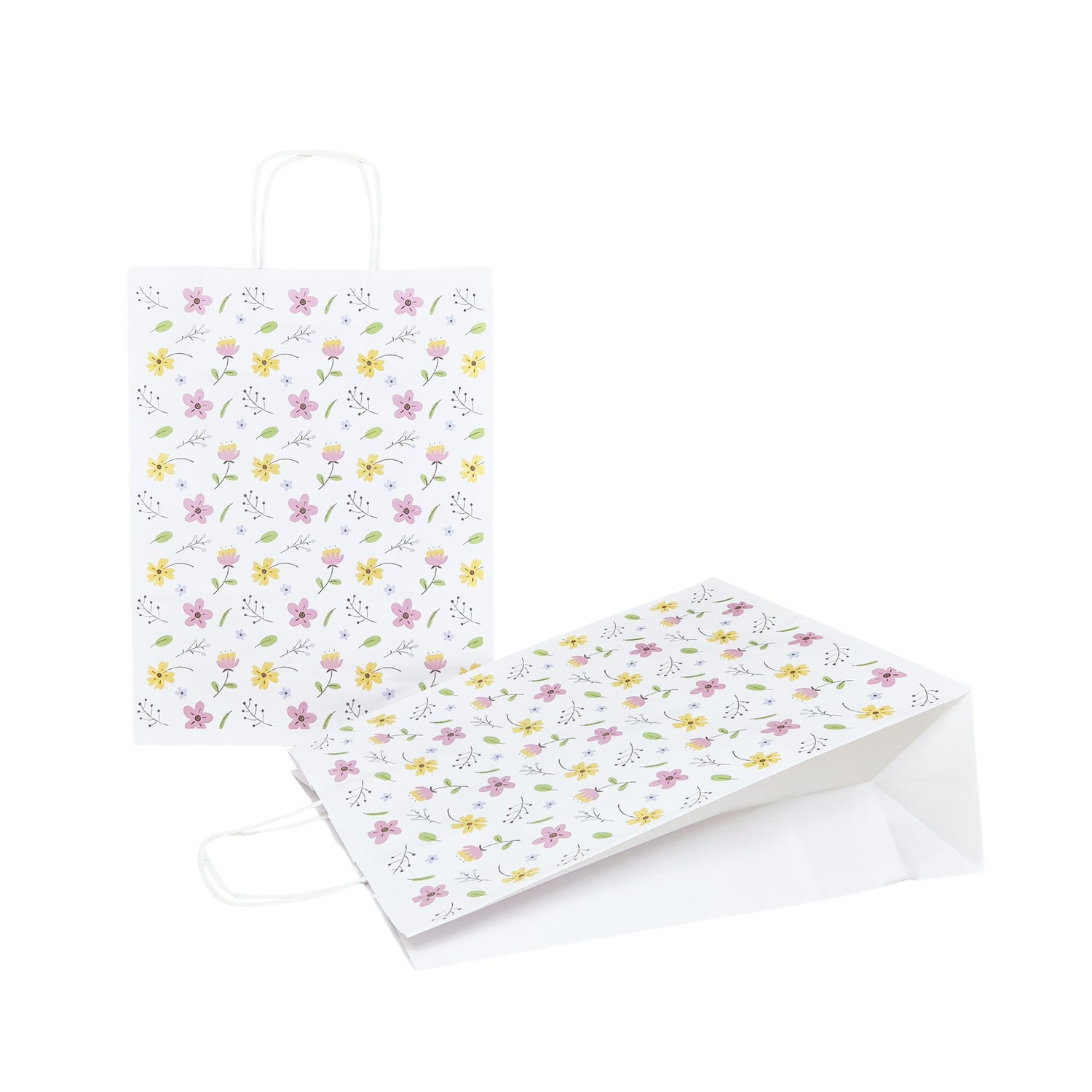 Pungă Hârtie Kraft cu Model 8 Floral 24 x 31(H) x 10cm