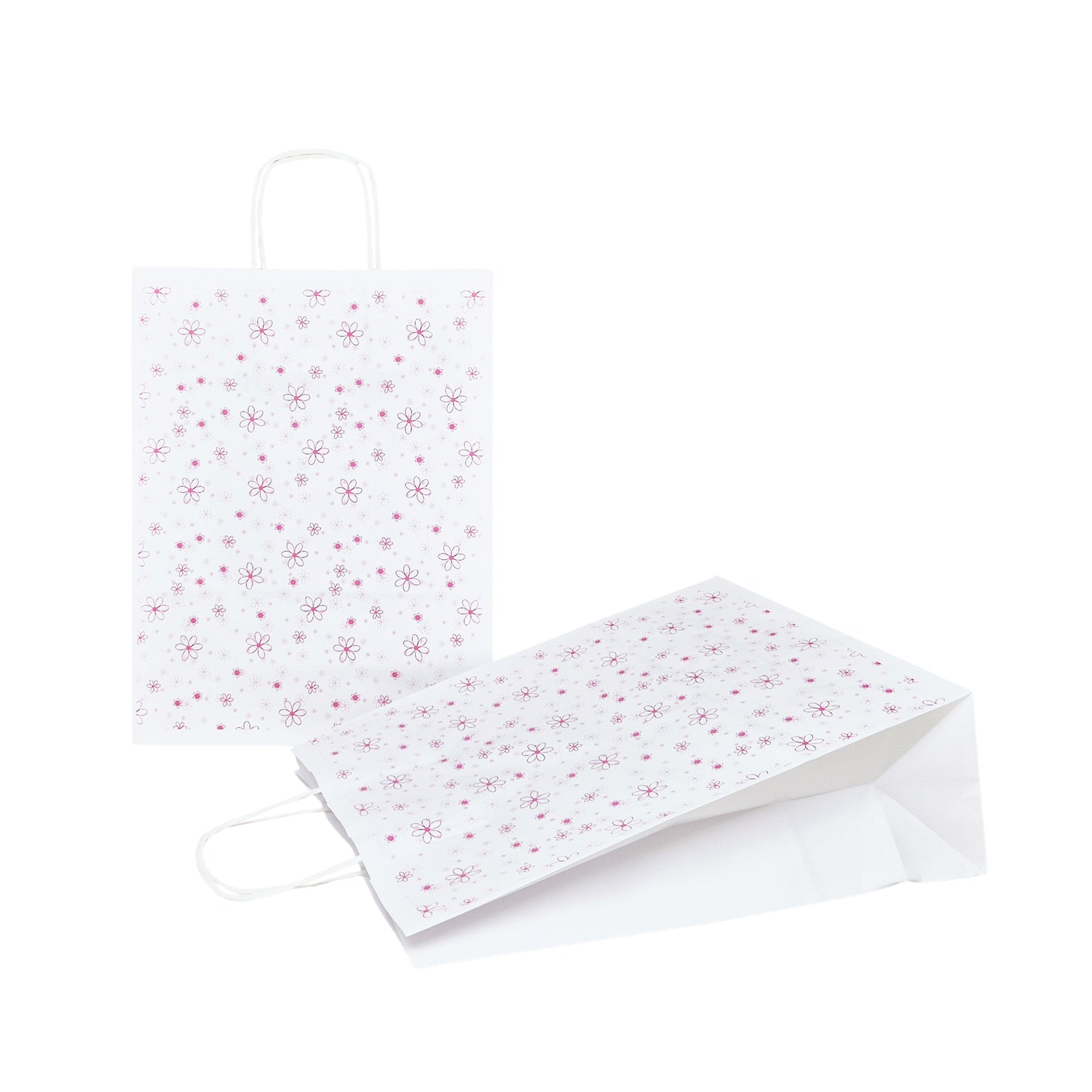 Pungă Hârtie Kraft cu Model 9 Floral 24 x 31(H) x 10cm