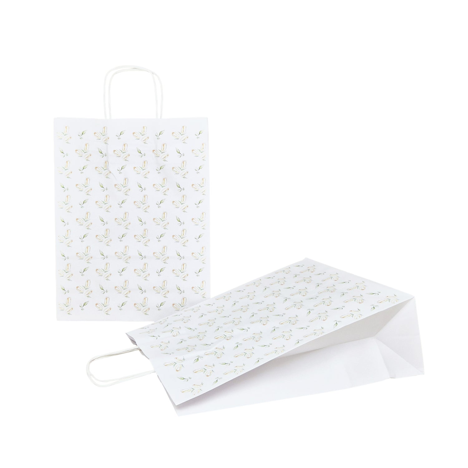 Pungă Hârtie Kraft cu Model 11 Floral 24 x 31(H) x 10cm