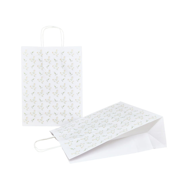 Pungă Hârtie Kraft cu Model 11 Floral 24 x 31(H) x 10cm