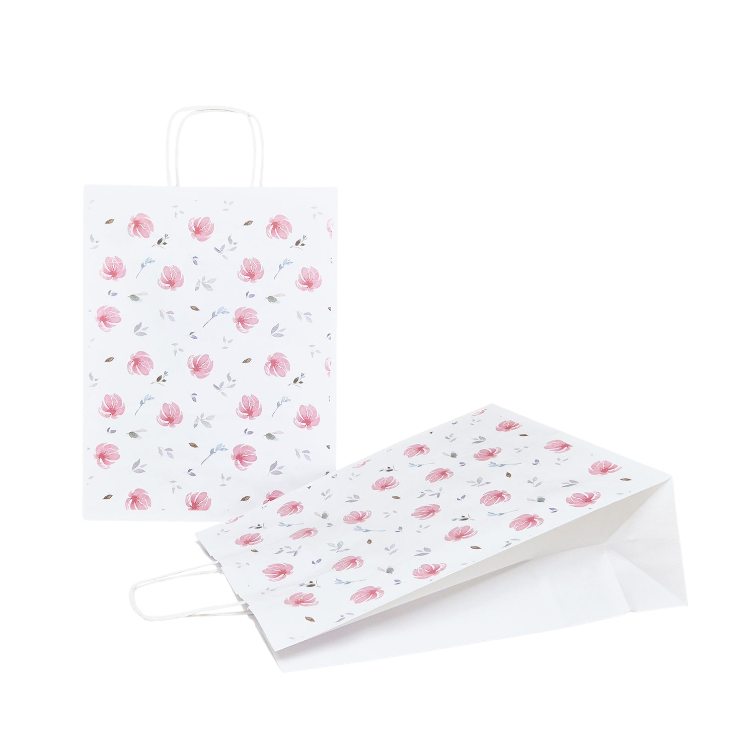 Pungă Hârtie Kraft cu Model 14 Floral 24 x 31(H) x 10cm