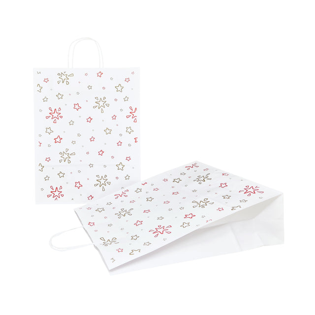 Pungă Hârtie Kraft cu Model 11 Crăciun 32 x 41(H) x 12cm