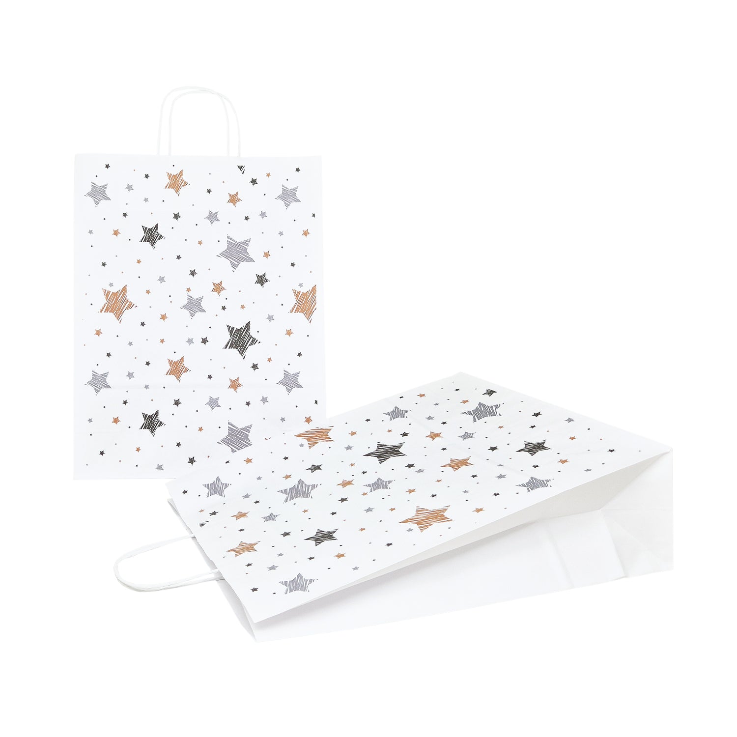 Pungă Hârtie Kraft cu Model 1 Crăciun 32 x 41(H) x 12cm