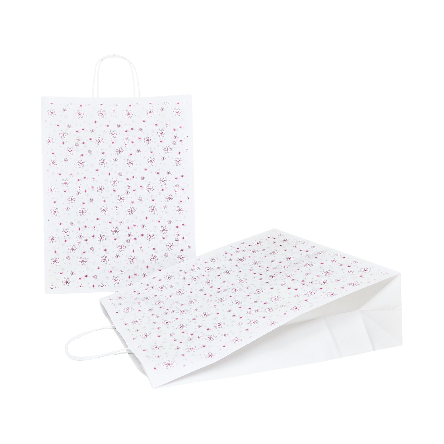 Pungă Hârtie Kraft cu Model 9 Floral 32 x 41(H) x 12cm