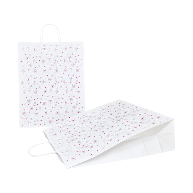 Pungă Hârtie Kraft cu Model 9 Floral 32 x 41(H) x 12cm