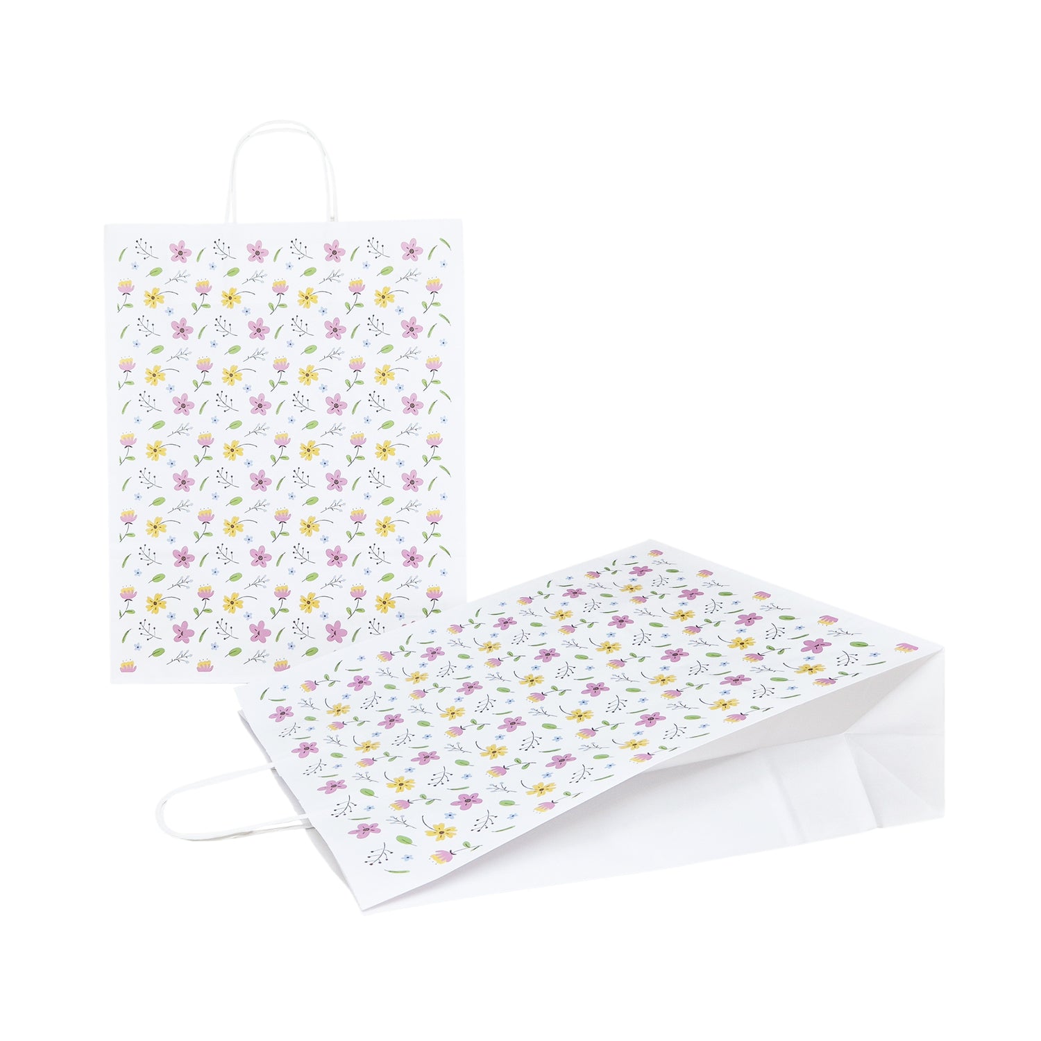 Pungă Hârtie Kraft cu Model 8 Floral 32 x 41(H) x 12cm