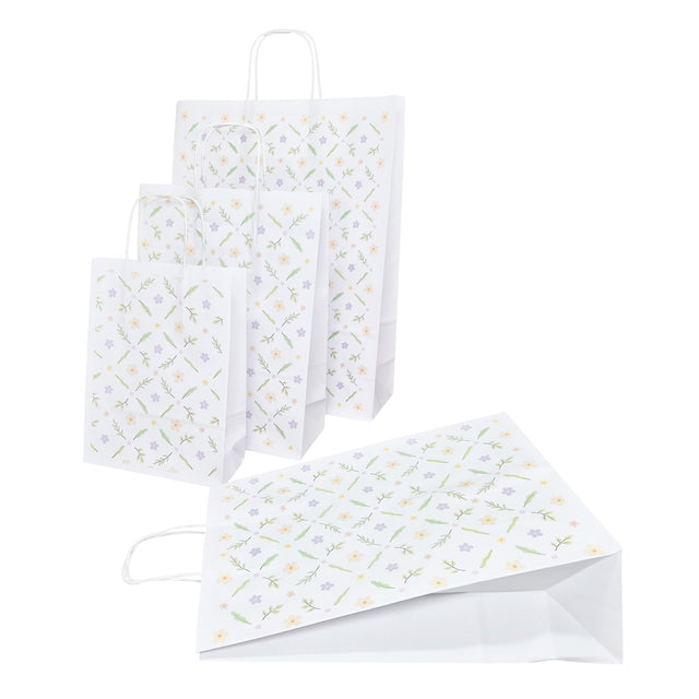 Pungă Hârtie Kraft cu Model 7 Floral 18 x 24(H) x 7cm