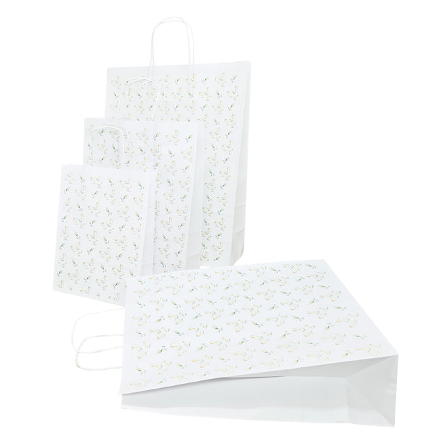 Kraft Paper Bag with Pattern 1 Floral 24 x 31(H) x 10cm