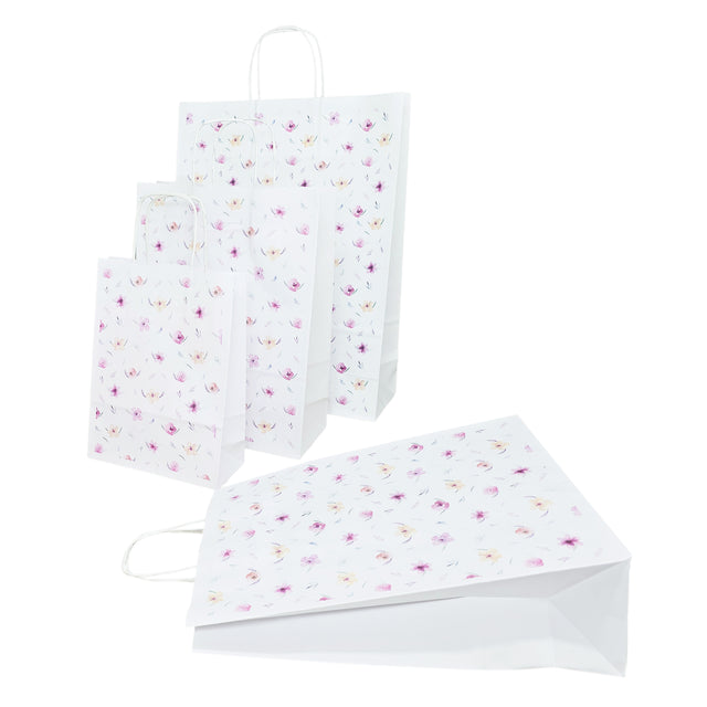 Kraft Paper Bag with Pattern 12 Floral 24 x 31(H) x 10cm