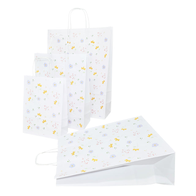 Kraft Paper Bag with Pattern 13 Floral 24 x 31(H) x 10cm