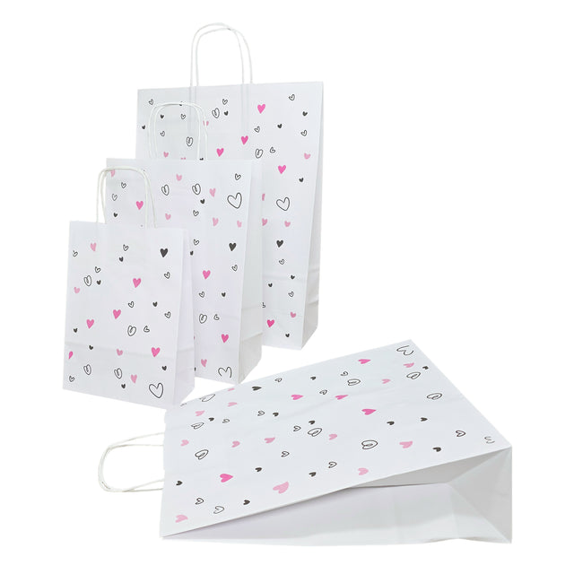 Pungă Hârtie Kraft cu Model 8 Love 32 x 41(H) x 12cm