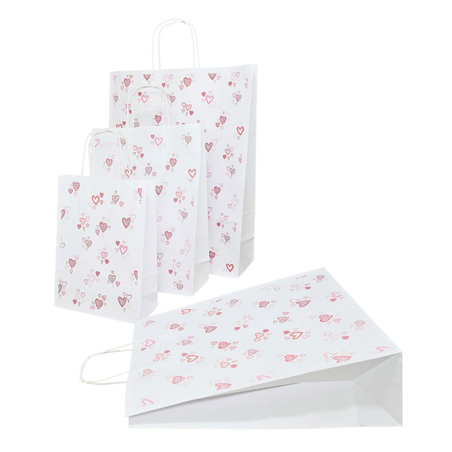 Hochwertiges Kraftpapier mit Modell 13, Blumenmuster, 18 x 24 (H) x 7 cm