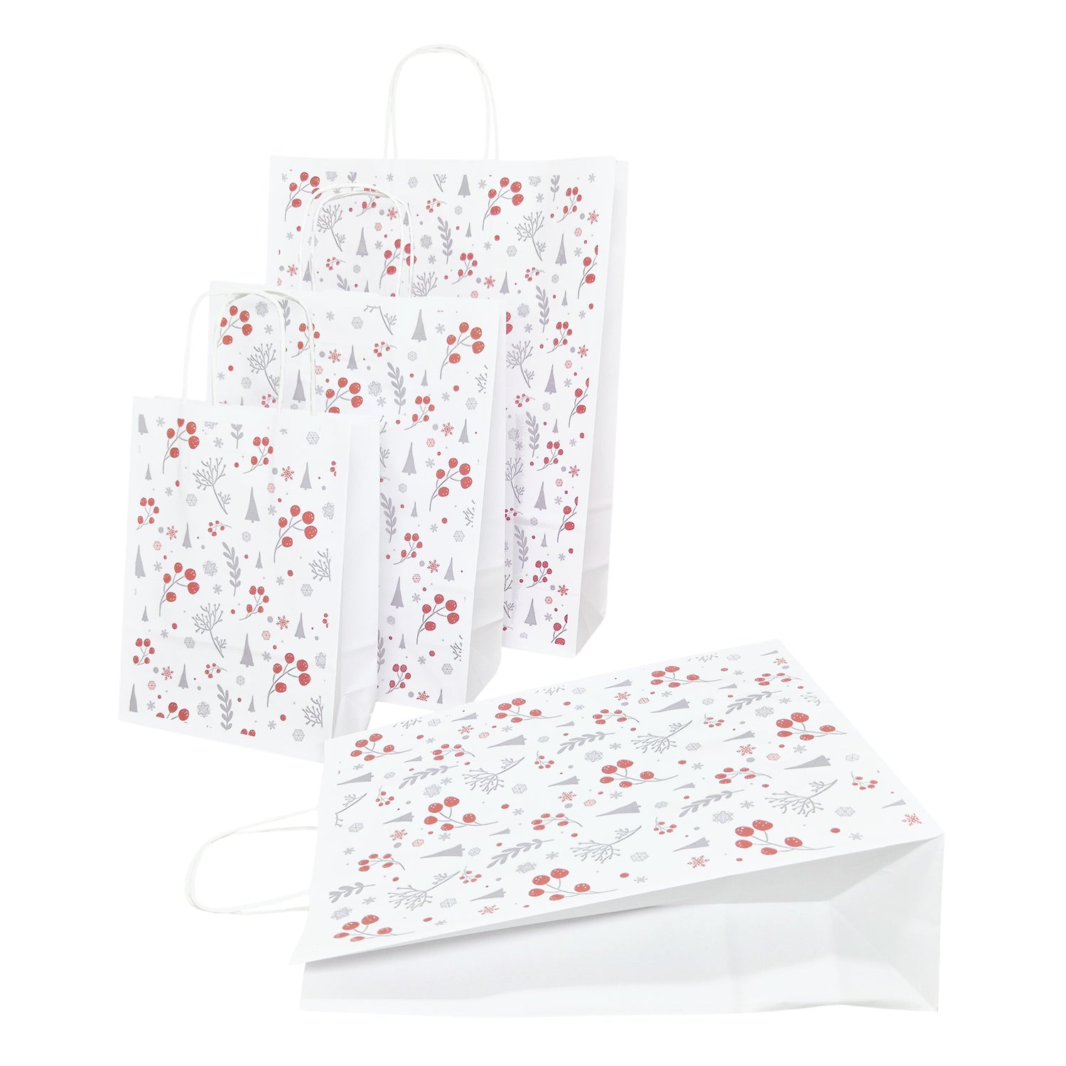 Pungă Hârtie Kraft cu Model 14 Crăciun 24 x 31(H) x 10cm