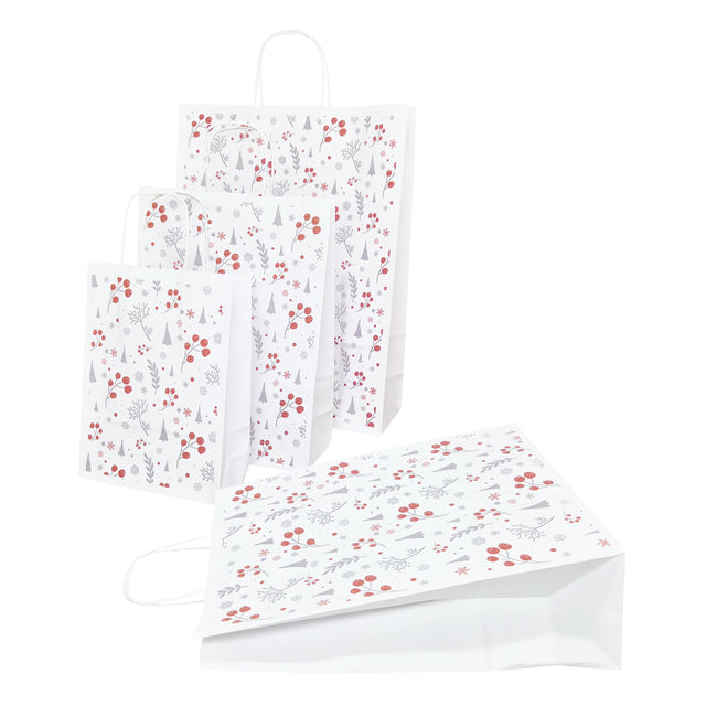 Pungă Hârtie Kraft cu Model 14 Crăciun 32 x 41(H) x 12cm