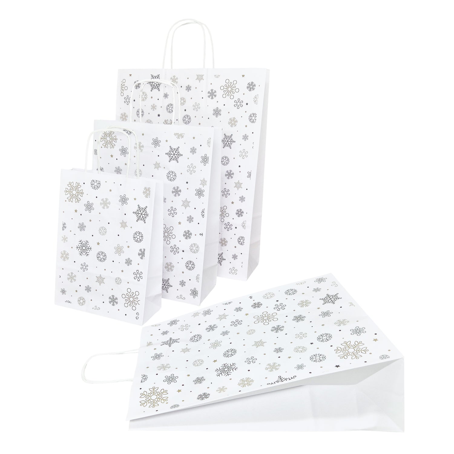 Pungă Hârtie Kraft cu Model 2 Crăciun 24 x 31(H) x 10cm