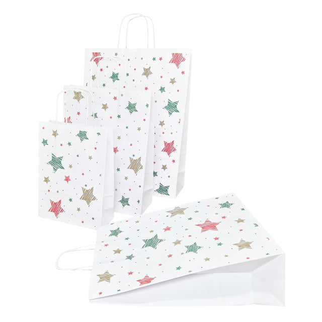 Pungă Hârtie Kraft cu Model 5 Crăciun 24 x 31(H) x 10cm