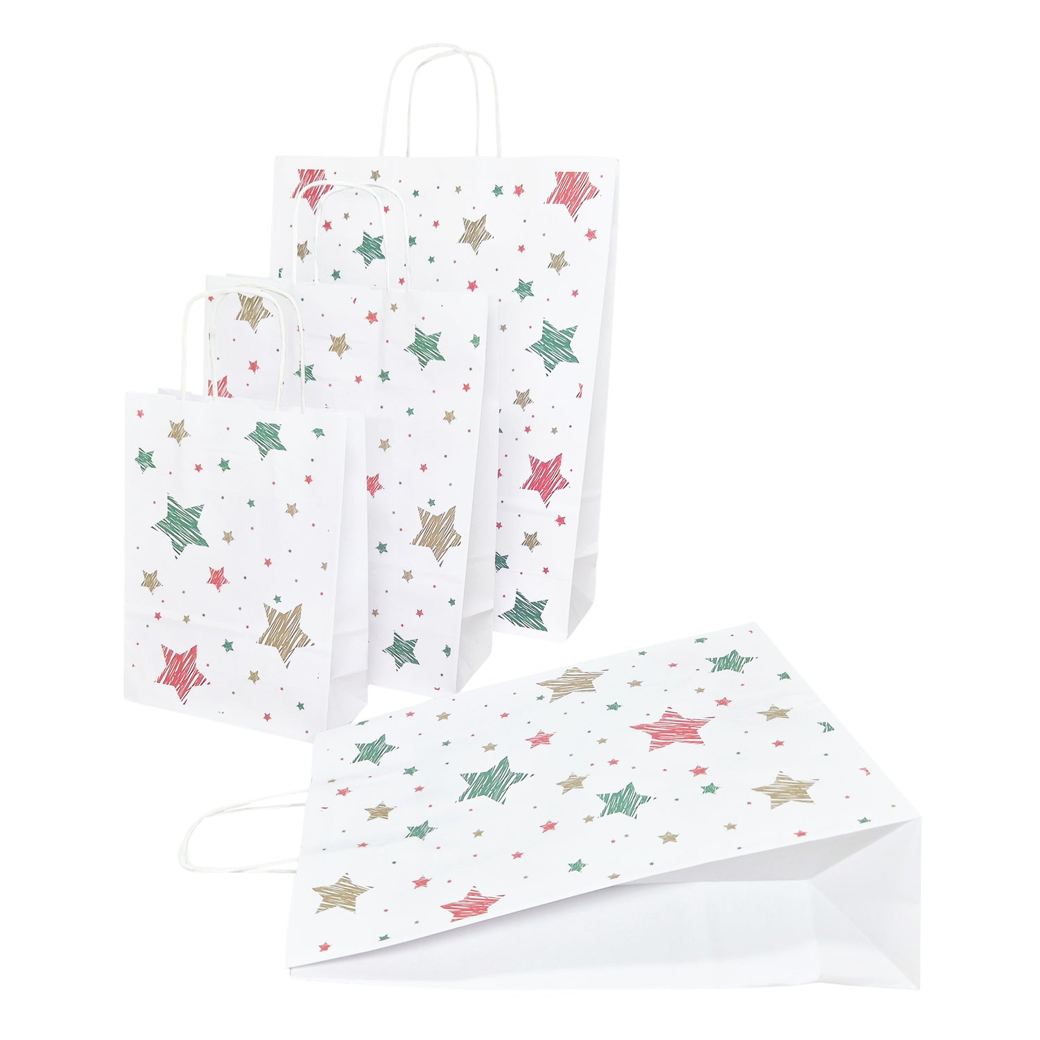 Pungă Hârtie Kraft cu Model 5 Crăciun 32 x 41(H) x 12cm