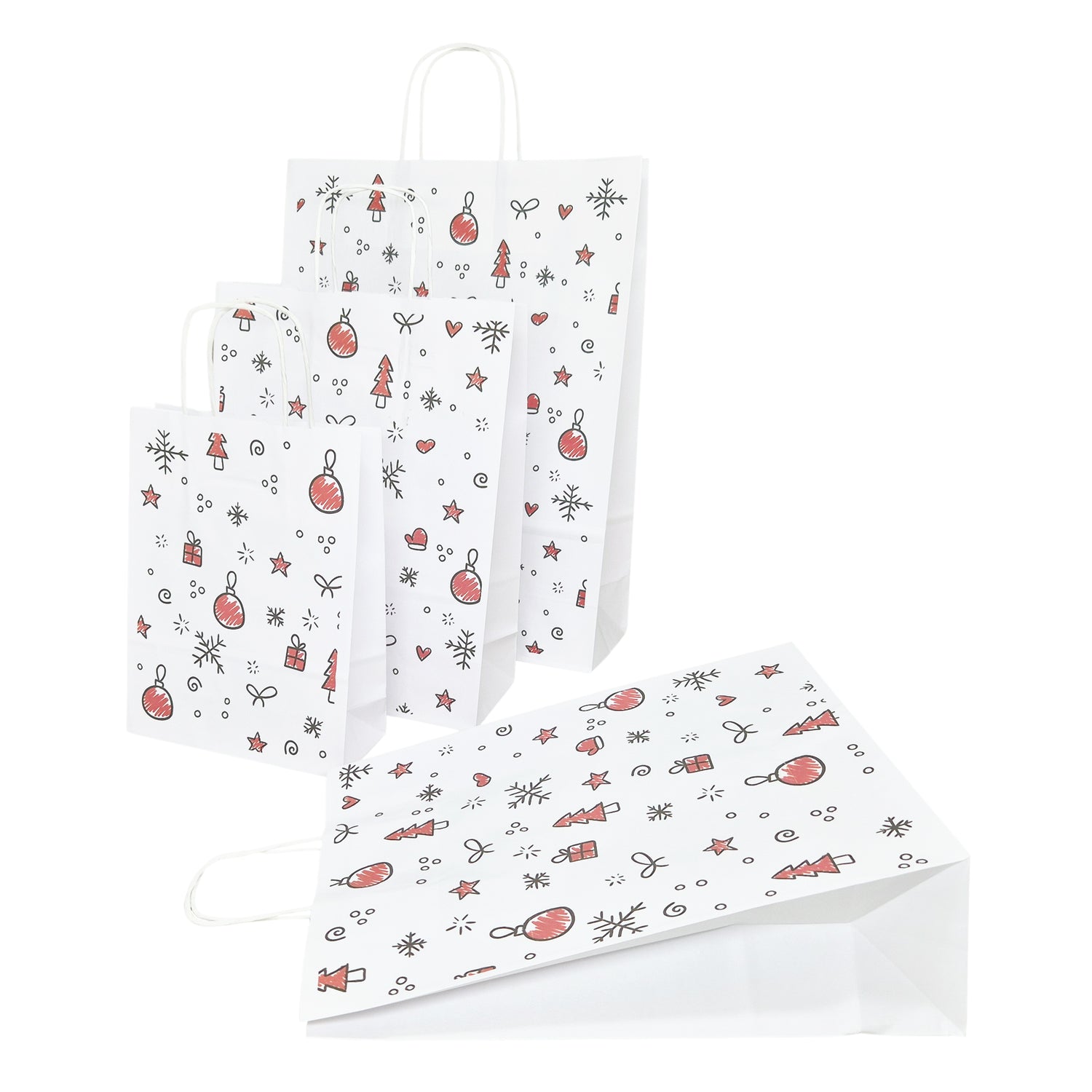 Pungă Hârtie Kraft cu Model 12 Crăciun 24 x 31(H) x 10cm