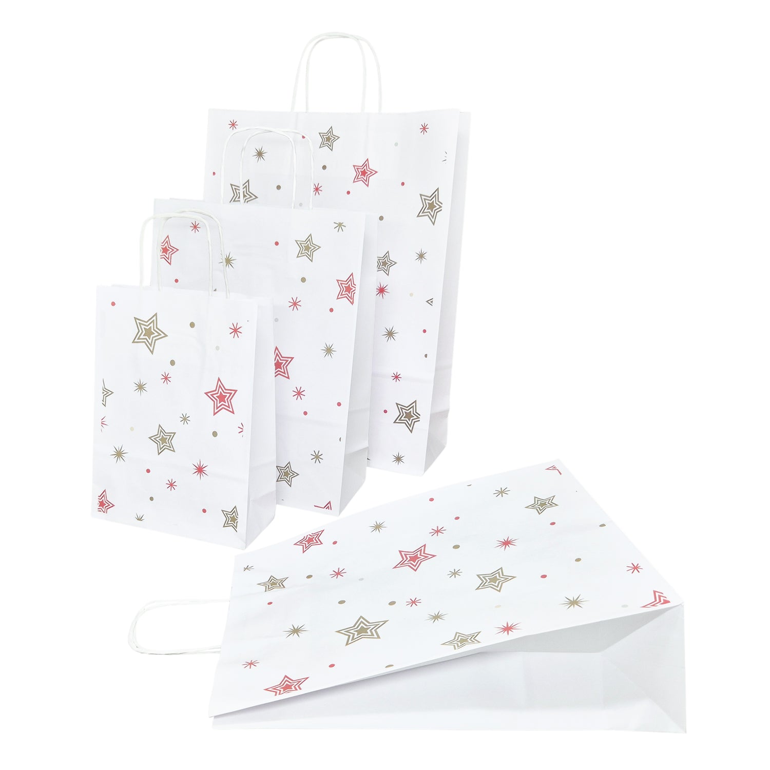 Pungă Hârtie Kraft cu Model 4 Crăciun 24 x 31(H) x 10cm