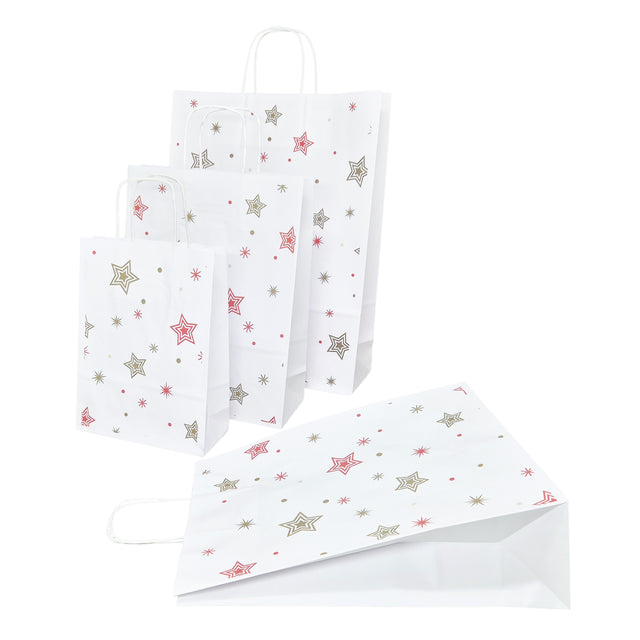 Pungă Hârtie Kraft cu Model 4 Crăciun 24 x 31(H) x 10cm