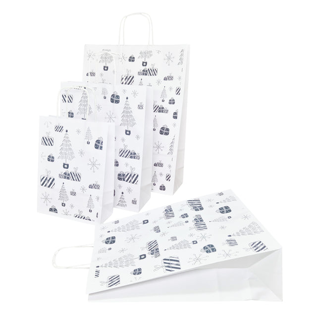 Pungă Hârtie Kraft cu Model 7 Crăciun 24 x 31(H) x 10cm