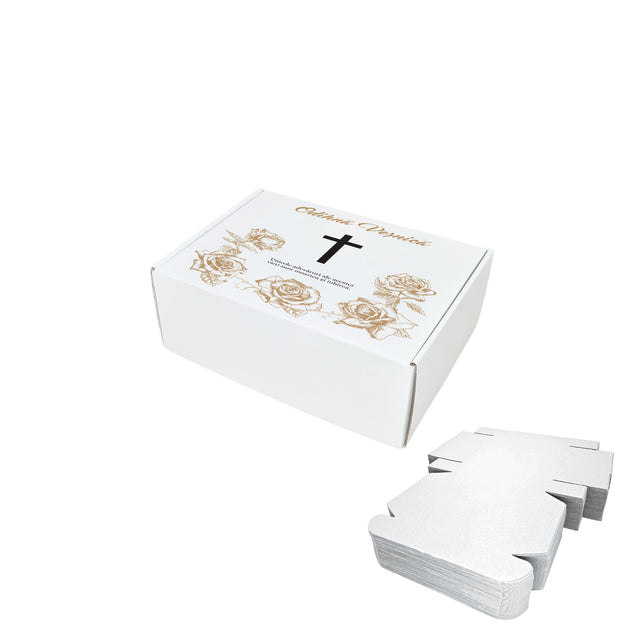 Self-forming box WHITE 38 x 28 x 3.5cm