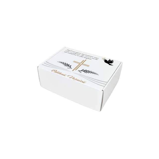 WHITE self-forming box 24 x 24 x 12cm