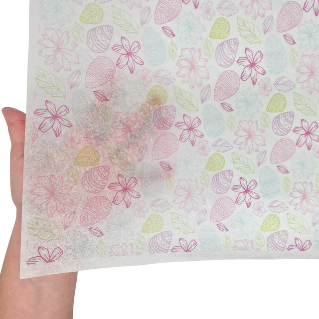 Hârtie de mătase model Paște Spring Blossom Eggs 17g – format 50x75cm