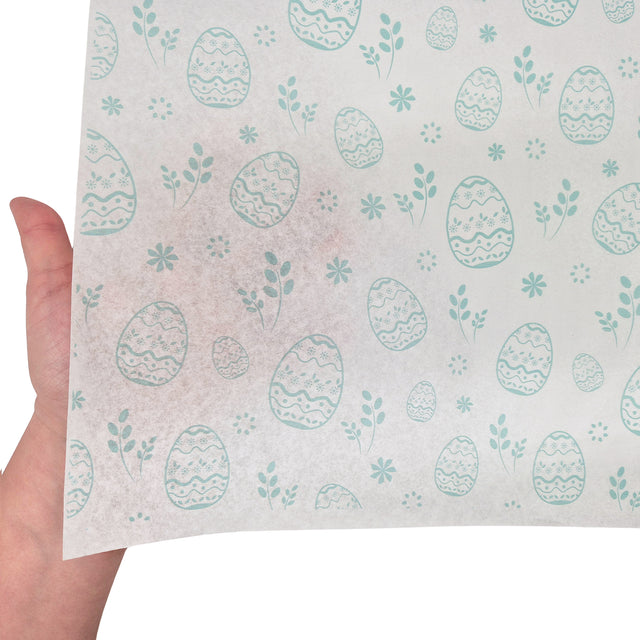 Hârtie de mătase model Paște Spring Egg & Leaf 28g – format 50x75cm