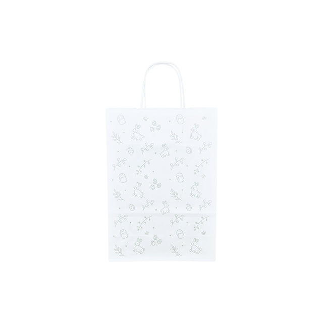 Pungă Hârtie Kraft cu Model Paște Mini Bunny Bloom 18 x 22(H) x 8cm