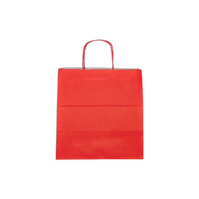 WHITE kraft paper bag with twisted paper handles 18 x 24(H) x 7cm